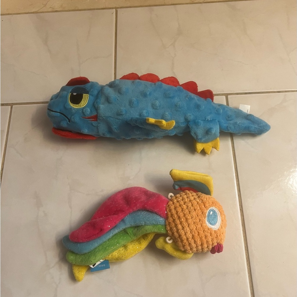 Bark Dog Crunch Sound Squeak Toys (2 toys)